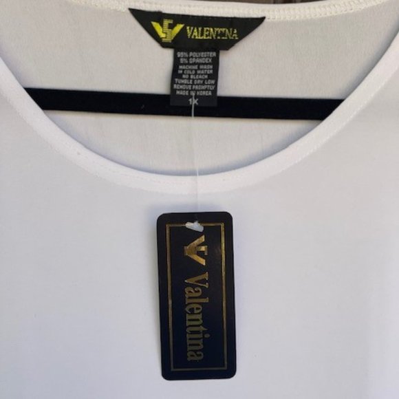 NWT Valentina white 3/4 sleeve top size 1X - Picture 5 of 6